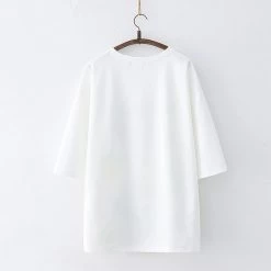 Juwas CLOTHING Strawberries Avocado Print Cotton T-shirt