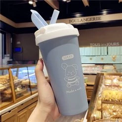 Juwas Cartoon Animal Print Water Tumbler