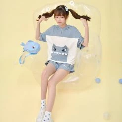 Juwas Kawaii Deep Sea Monster Hoodie And Shorts