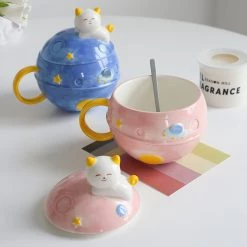 Juwas Kitty Planet Ceramic Mug NEW ARRIVAL