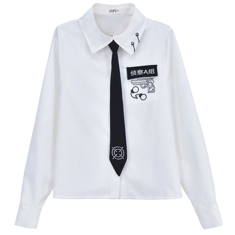 -Juwas Cool Detective Girl Themed Formal Shirt NEW ARRIVAL 7 -Juwas Cool Detective Girl Themed Formal Shirt NEW ARRIVAL