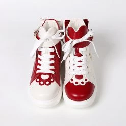 Juwas Lolita Irregular Two-Tone High Cut Sneakers NEW ARRIVAL