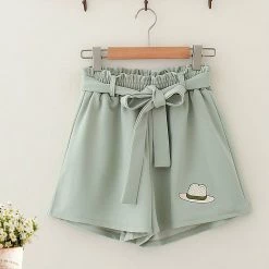 Juwas Chic Cowboy Hat Print Square Shorts CLOTHING