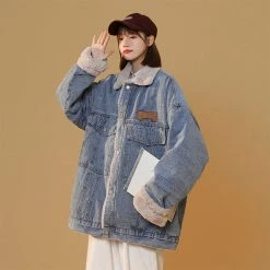 Juwas Street Denim Thick Cotton Jacket