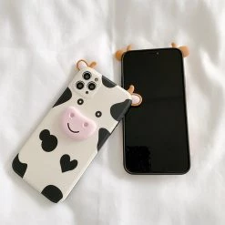 Juwas Kawaii 3D Cow Print IPhone Case 13 Juwas Kawaii 3D Cow Print IPhone Case