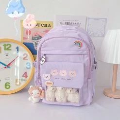 Juwas NEW ARRIVAL Bears Print Pocket School Backpack