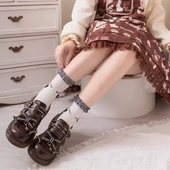 Juwas NEW ARRIVAL Lolita Sailor Style Platform Shoes