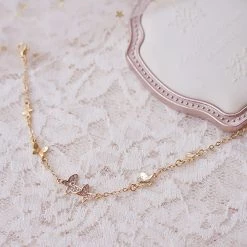 Juwas Chic Butterflies Golden Chain Bracelet NEW ARRIVAL