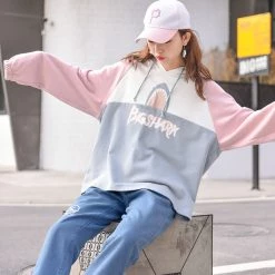 Juwas Kawaii “Stop” Embroidered Denim Mom Jeans