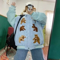 Juwas NEW ARRIVAL Bear Family Winter Jacket