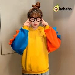 Juwas.com Online Store NEW ARRIVAL Color Block Dinosaur Monster Hoodie