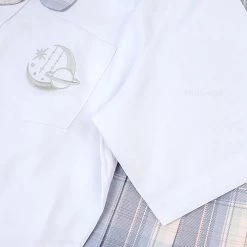 Juwas Basic Moon And Stars Short Sleeve School Polo Shirt