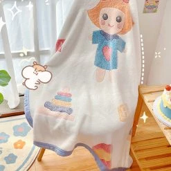 Juwas NEW ARRIVAL Cute Cartoon Printed Velvet Towel