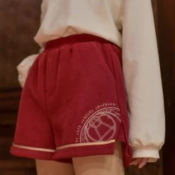 Juwas Magic Circle Symbolic Print White Top N Red Shorts NEW ARRIVAL