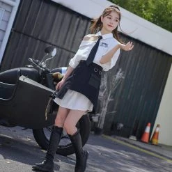 Juwas Cool Hiller Shoulder Cut Skirt Dress Shirt NEW ARRIVAL