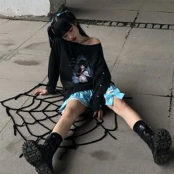 Juwas Gothic Asymmetry Loose Hoodie NEW ARRIVAL