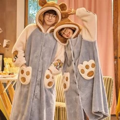 Juwas Kawaii Mouse Paws Hooded Sleepwear Pajama