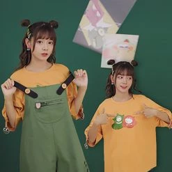 Juwas Monster Emoji Overalls And Shirt NEW ARRIVAL