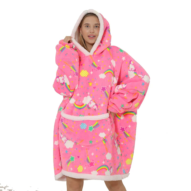 Juwas CLOTHING Cute Rainbow Unicorn Oversize Pajamas Hoodies 8 Juwas CLOTHING Cute Rainbow Unicorn Oversize Pajamas Hoodies