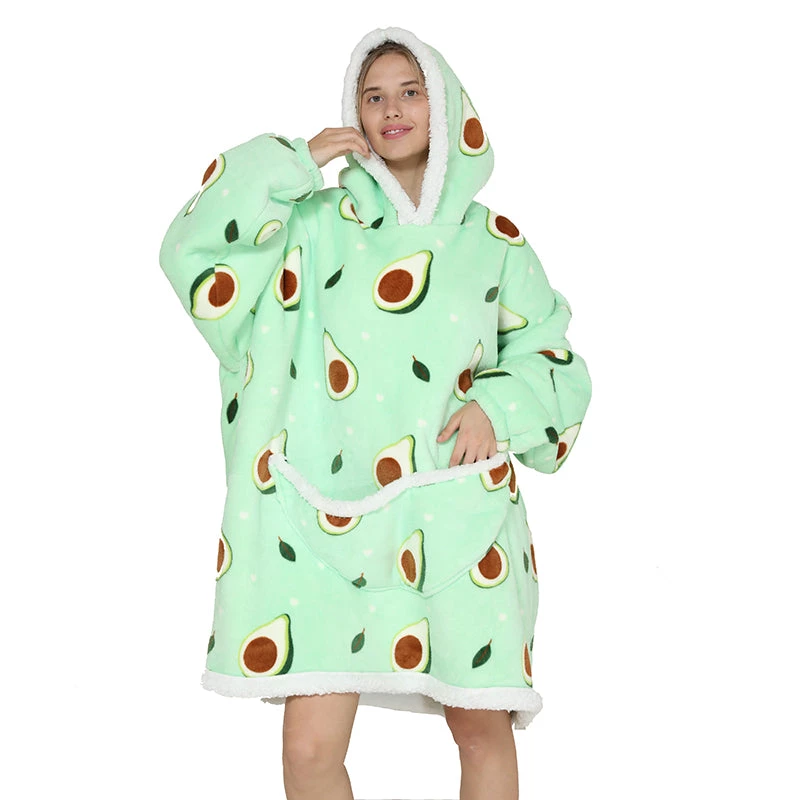 Juwas NEW ARRIVAL Comfy Avocado Sherpa Oversize Pajamas Hoodies 7 Juwas NEW ARRIVAL Comfy Avocado Sherpa Oversize Pajamas Hoodies