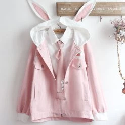 Juwas NEW ARRIVAL Bunny Ears Hooded Jacket