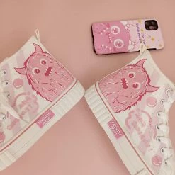 Juwas Pink Lolita Monster Print Shoes NEW ARRIVAL