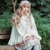 -Juwas Sweet Lolita Princess Bow-knot Heart Button Cape Coat