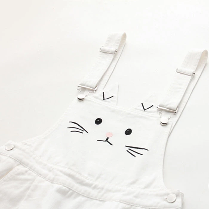 Juwas.com Online Store NEW ARRIVAL Japanese Kawaii Cat Embroidery Denim Overall 7 Juwas.com Online Store NEW ARRIVAL Japanese Kawaii Cat Embroidery Denim Overall