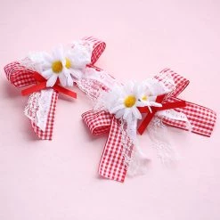 -Juwas Kawaii Lolita Ribbon Lace Hair Clip NEW ARRIVAL