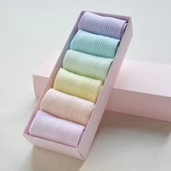 Juwas Pastels High Ankle Socks 6Pairs Set NEW ARRIVAL