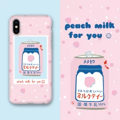 Cheap Juwas Store 6 Juwas.com Online Store Japanese Harajuku Peach Milk For You Phone Case For IPhone