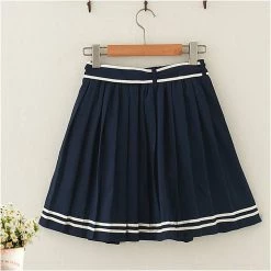Juwas.com Online Store Anchor Embroidery Navy Style Skirt