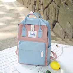 Juwas.com Online Store Ulzzang Pastel Color Block Backpack NEW ARRIVAL