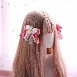 -Juwas Kawaii Lolita Ribbon Lace Hair Clip NEW ARRIVAL