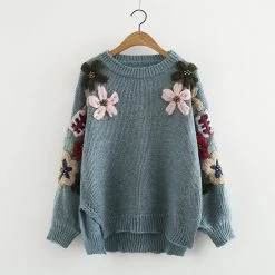 Juwas Kawaii Spring Flower Knitted Sweater Jacket CLOTHING