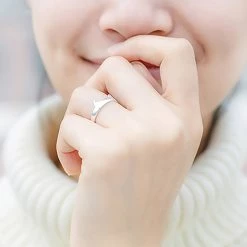Juwas Fashion & Beauty Mini Cat Ears Silver Ring