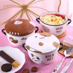 Juwas ACCESSORIES KAWAII PUSHEEN CAT PRINTED BOWL