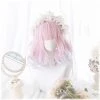 Juwas Harajuku Pastel Pink Curly Short Wig NEW ARRIVAL