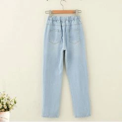 Juwas.com Online Store Cat Embroidery Jeans