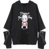 -Juwas Little Devil Zipper Sleeve Hoodie NEW ARRIVAL