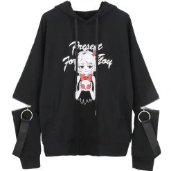 -Juwas Little Devil Zipper Sleeve Hoodie NEW ARRIVAL