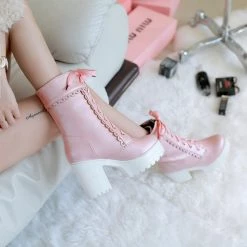Juwas.com Online Store Kawaii High Heel Martin Boots