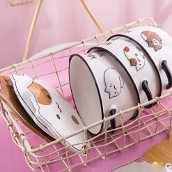 Juwas ACCESSORIES KAWAII PUSHEEN CAT PRINTED BOWL