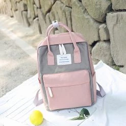 Juwas.com Online Store Ulzzang Pastel Color Block Backpack NEW ARRIVAL