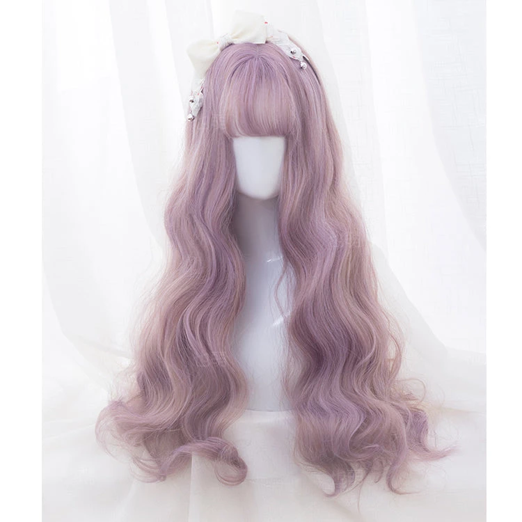 Juwas.com Online Store Fashion & Beauty Harajuku Lolita Long Purple Wavy Air Bangs Cosplay Wig 6 Juwas.com Online Store Fashion & Beauty Harajuku Lolita Long Purple Wavy Air Bangs Cosplay Wig