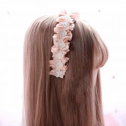 -Juwas Sweet Lolita Ruffled Flower Head Band NEW ARRIVAL