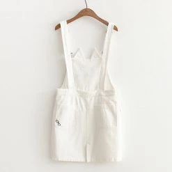 Juwas.com Online Store NEW ARRIVAL Japanese Kawaii Cat Embroidery Denim Overall