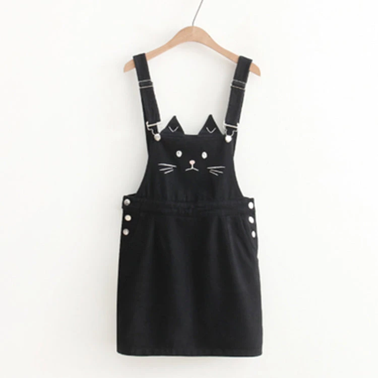 Juwas.com Online Store NEW ARRIVAL Japanese Kawaii Cat Embroidery Denim Overall 5 Juwas.com Online Store NEW ARRIVAL Japanese Kawaii Cat Embroidery Denim Overall