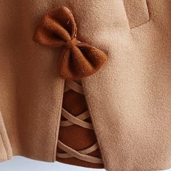 Juwas CLOTHING Chic Hungry Rabbit Brown Hooded Coat