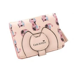 Juwas.com Online Store Cute Kitten Printed Credit Card Holder Wallet Purse NEW ARRIVAL